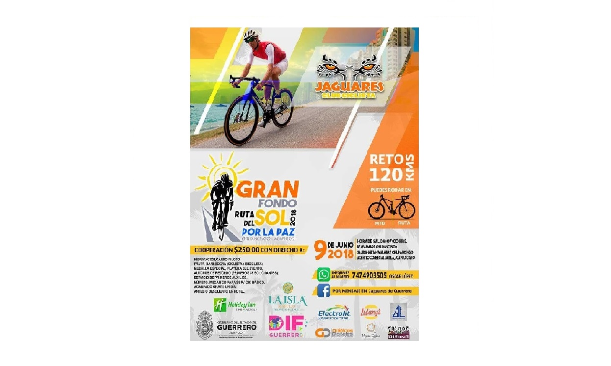 TODO LISTO PARA EL RETO “GRAN RUTA DEL SOL 2018 POR LA PAZ”