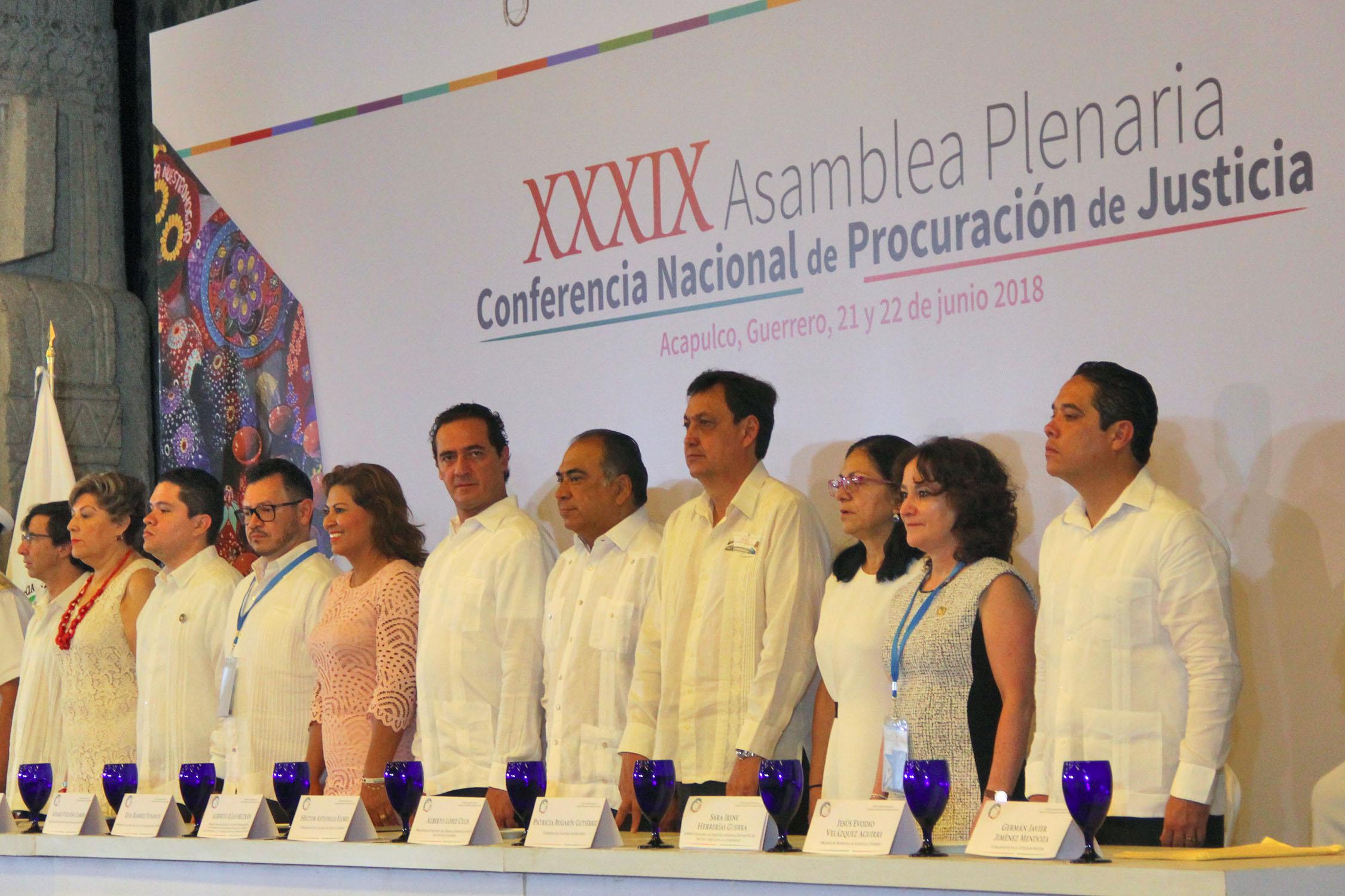 ASISTE EVODIO A LA INAUGURACIÓN DE LA XXXIX ASAMBLEA PLENARIA DE LA CONFERENCIA NACIONAL DE PROCURACIÓN DE JUSTICIA