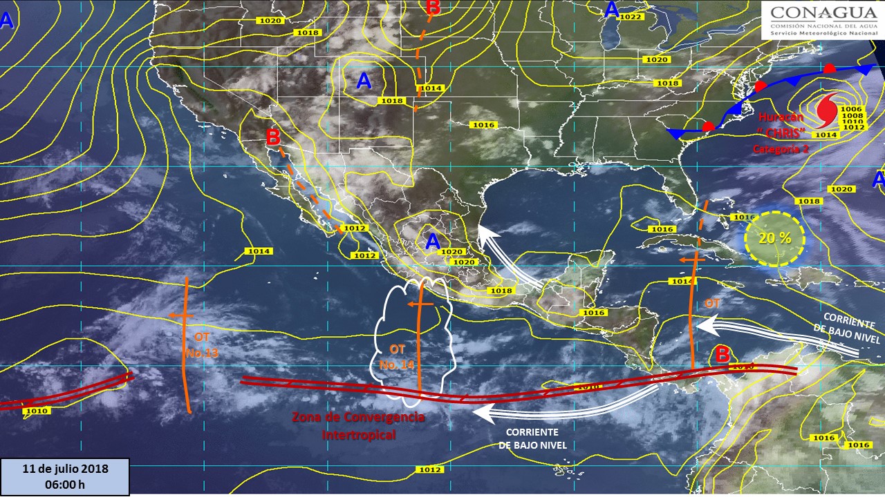 SPCGRO PREVÉ LLUVIAS FUERTES Y AMBIENTE CALUROSO EN TODO GUERRERO