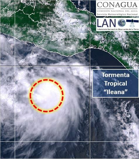 ALERTAN POR TORMENTA TROPICAL ILEANA VA POR OAXACA