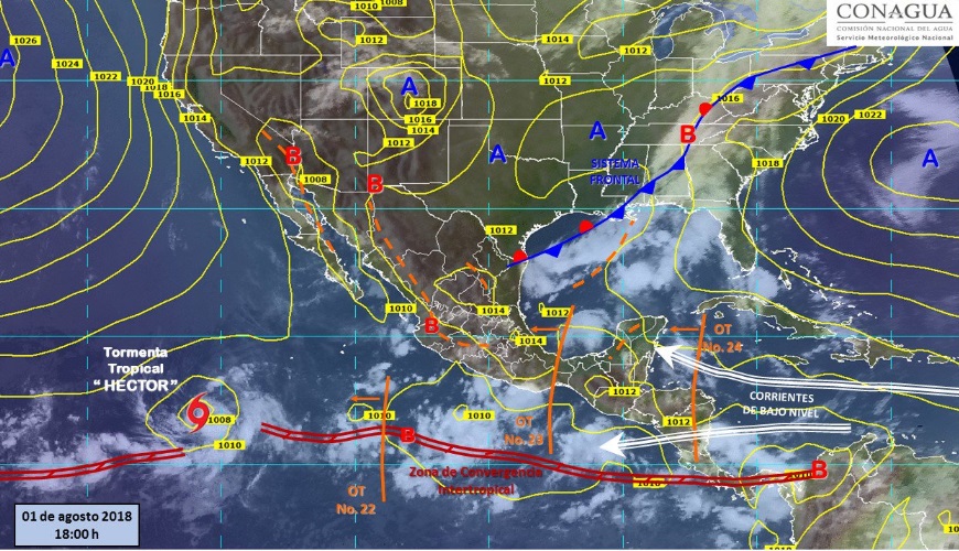 SE PREVÉN TORMENTAS LOCALES FUERTES Y ALTAS TEMPERATURAS EN GUERRERO: SPCGRO