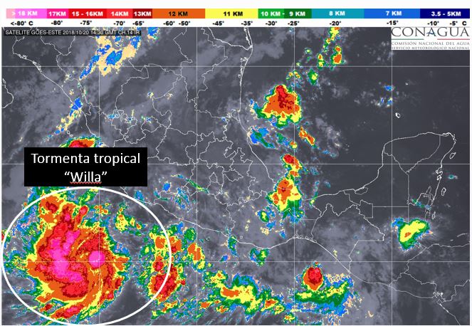 VIGILA PROTECCIÓN CIVIL ESTATAL EL DESPLAZAMIENTO DE LA TORMENTA TROPICAL “VICENTE”