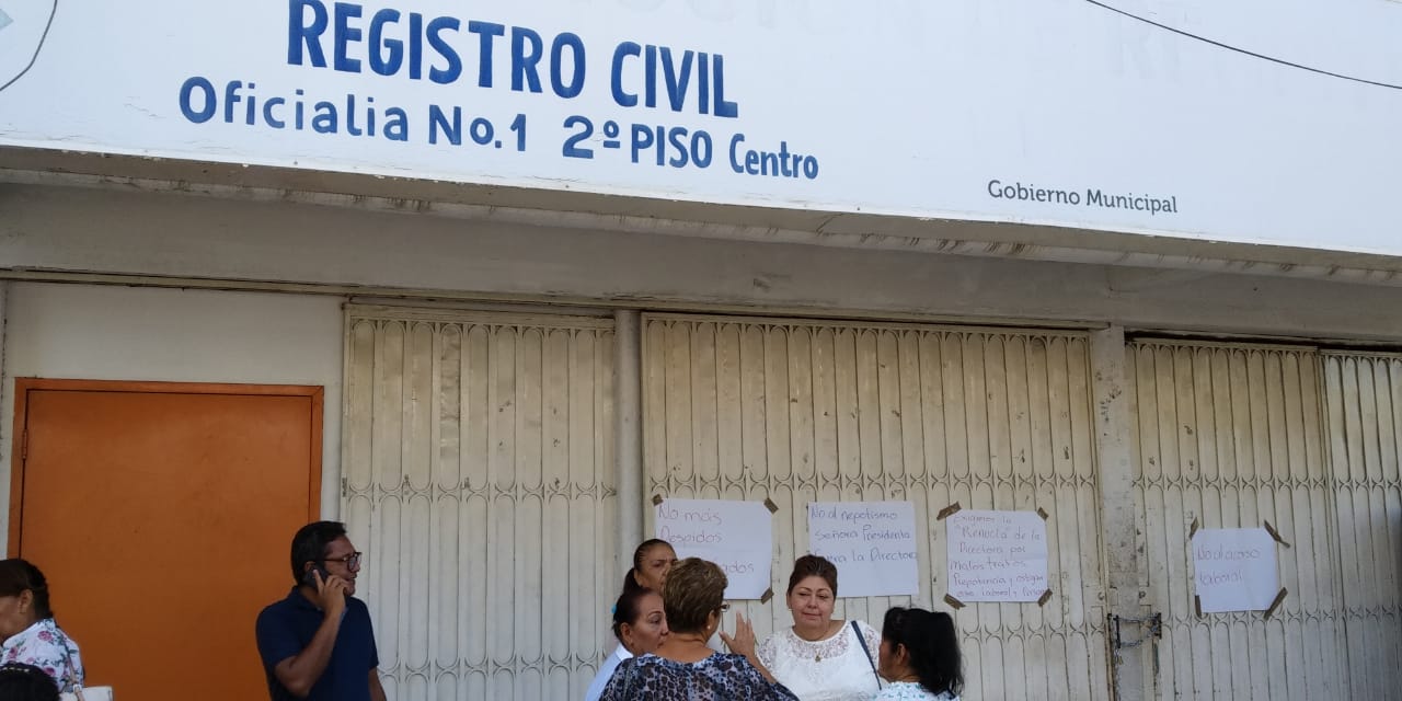 PARAN TRABAJADORES DEL REGISTRO CIVIL POR DESPIDOS INJUSTIFICADOS