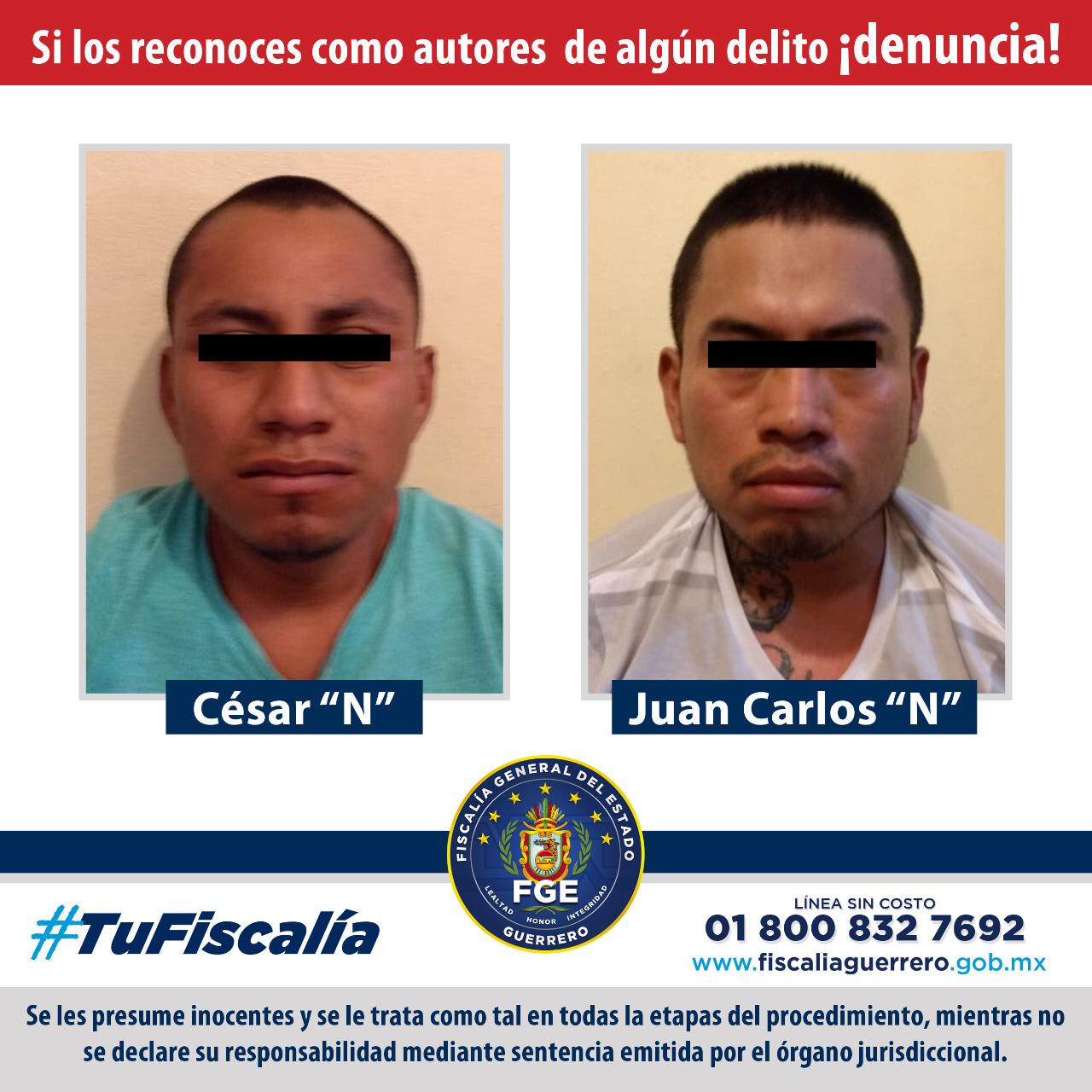 FGE LOGRA PRISIÓN PREVENTIVA DE DOS PROBABLES ASESINOS