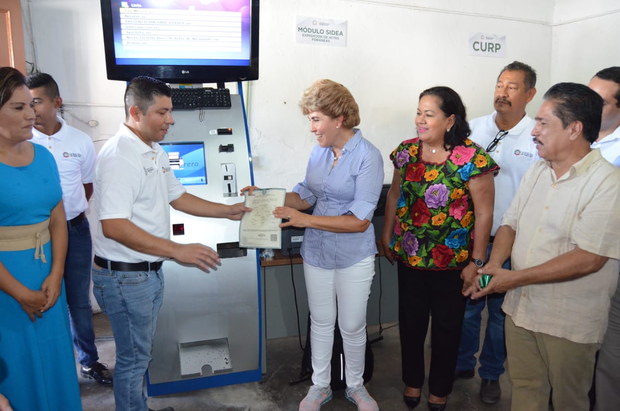 INAUGURA MERCEDES CALVO OFICINA DE REGISTRO CIVIL EN SAN JERÓNIMO