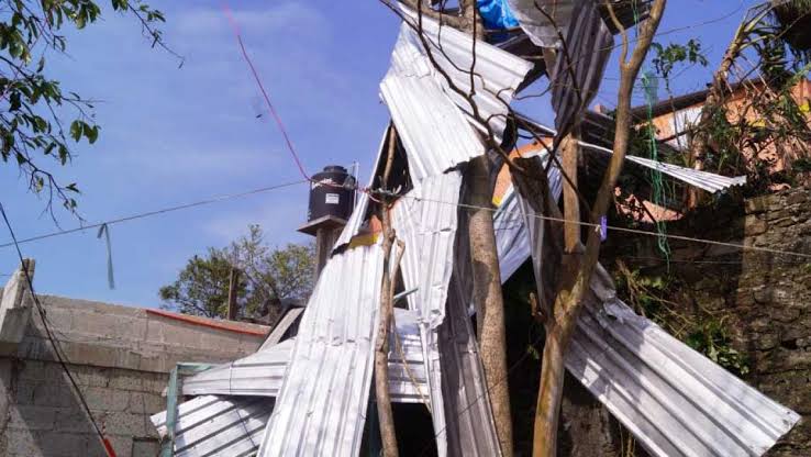 SPCGRO REPORTA CASA AFECTADAS POR FUERTES VIENTOS EN LA SIERRA