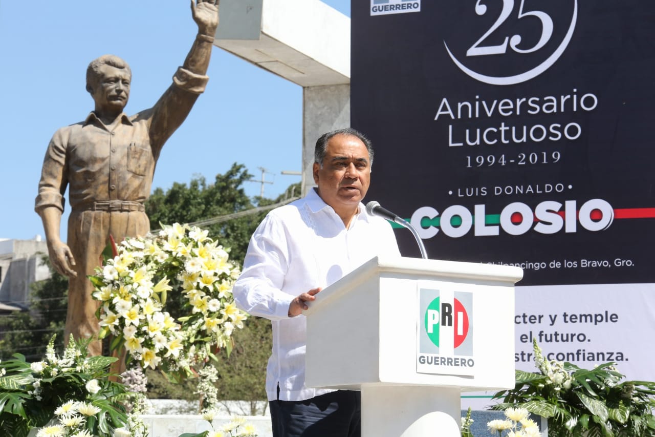 RESPETO Y TRABAJO CON GOBIERNO FEDERAL, DICE ASTUDILLO EN HOMENAJE A COLOSIO