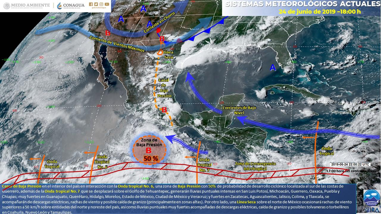 SPCGRO ALERTA A POBLACIÓN POR LLUVIAS DURANTE TODA LA SEMANA