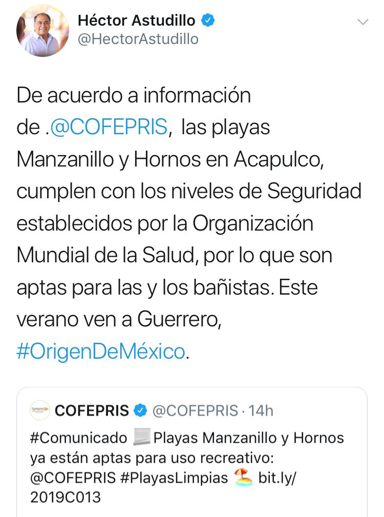 MANZANILLO Y HORNOS SON APTAS PARA USO RECREATIVO: COFEPRIS