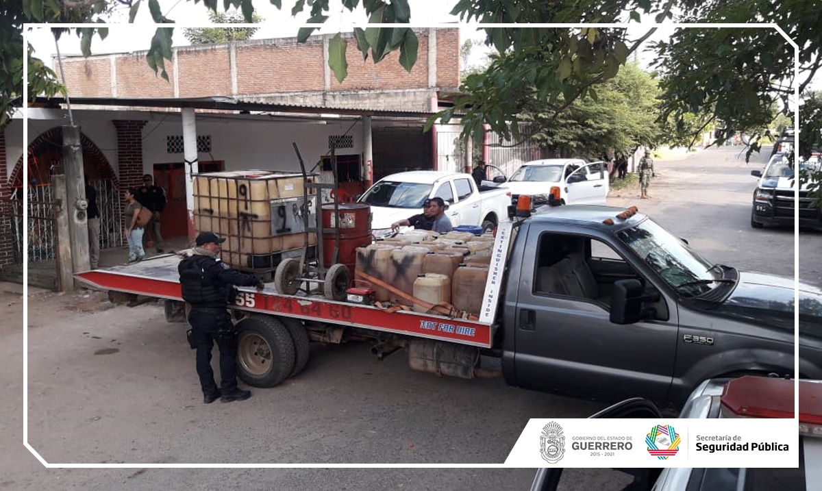 Decomisan armas y casi 3 mil litros de gasolina y diésel en comunidades de La Unión