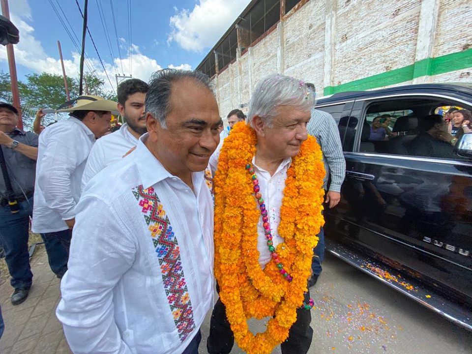Me llevo muy bien con el gobernador de Guerrero, reafirma AMLO en Chilapa