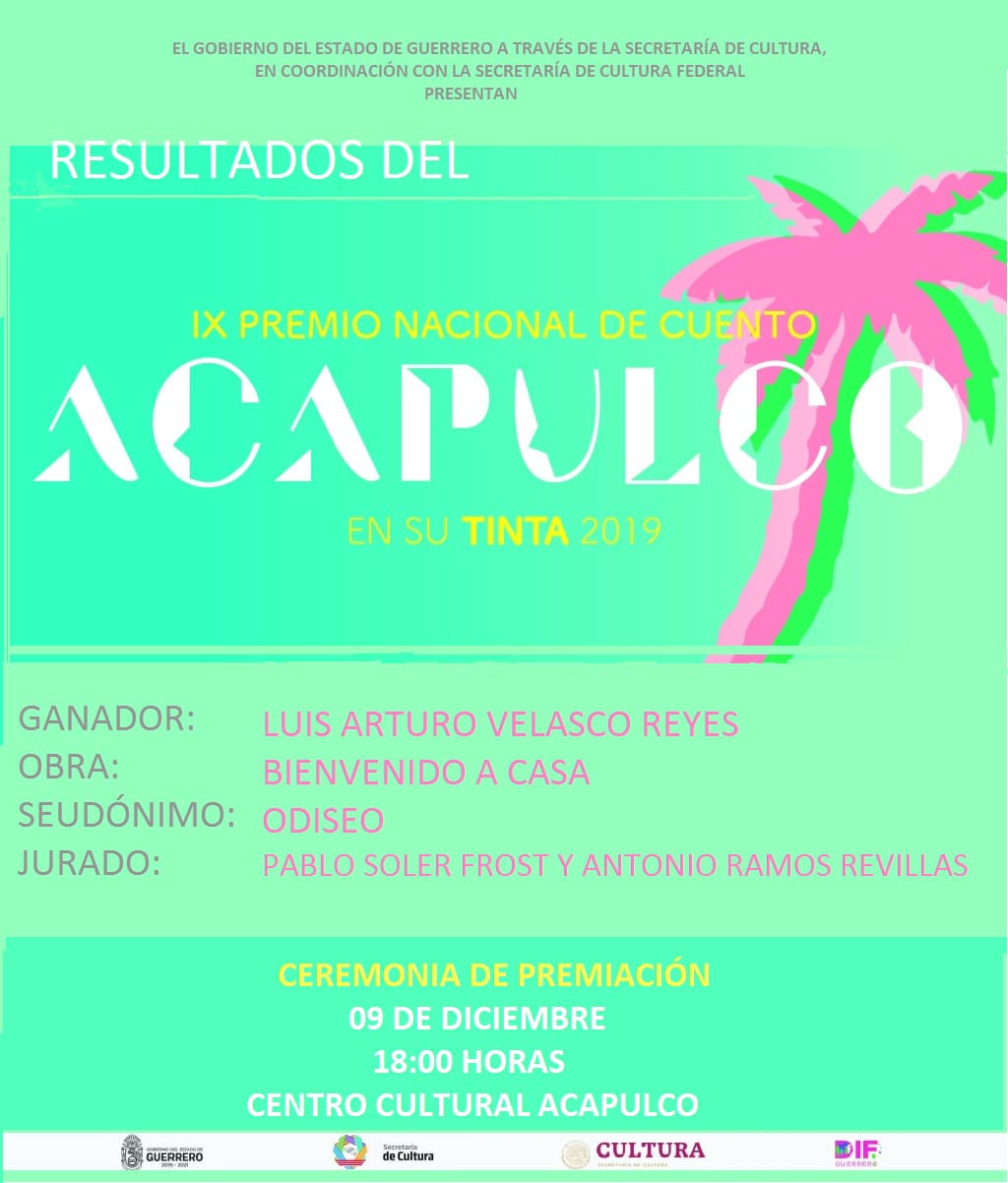 Estos son los resultados del Premio Nacional de Cuento Acapulco en su Tinta y María Luisa Ocampo 2019