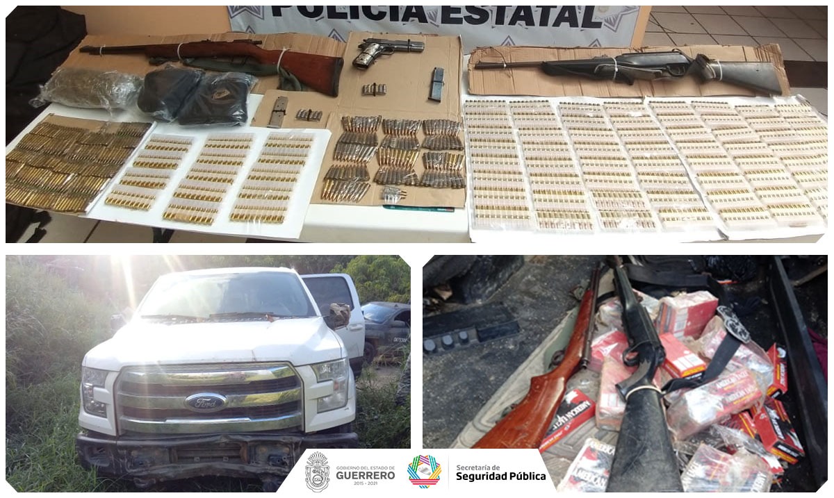 Decomisa Grupo Jaguar armas, droga y cartuchos en Petatlán