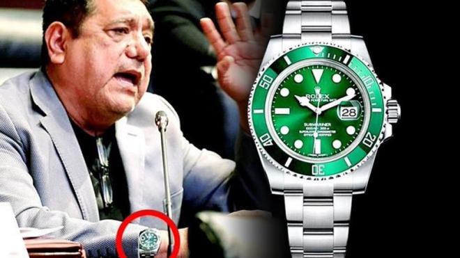 Cachan al senador Félix Salgado con Rolex de 200 mil pesos