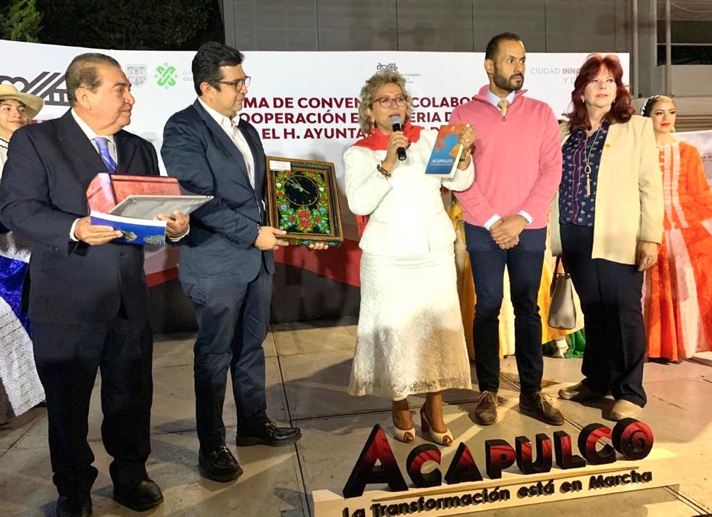 Adela Román firma convenio de colaboración en materia de turismo entre Acapulco y la alcaldía de Miguel Hidalgo