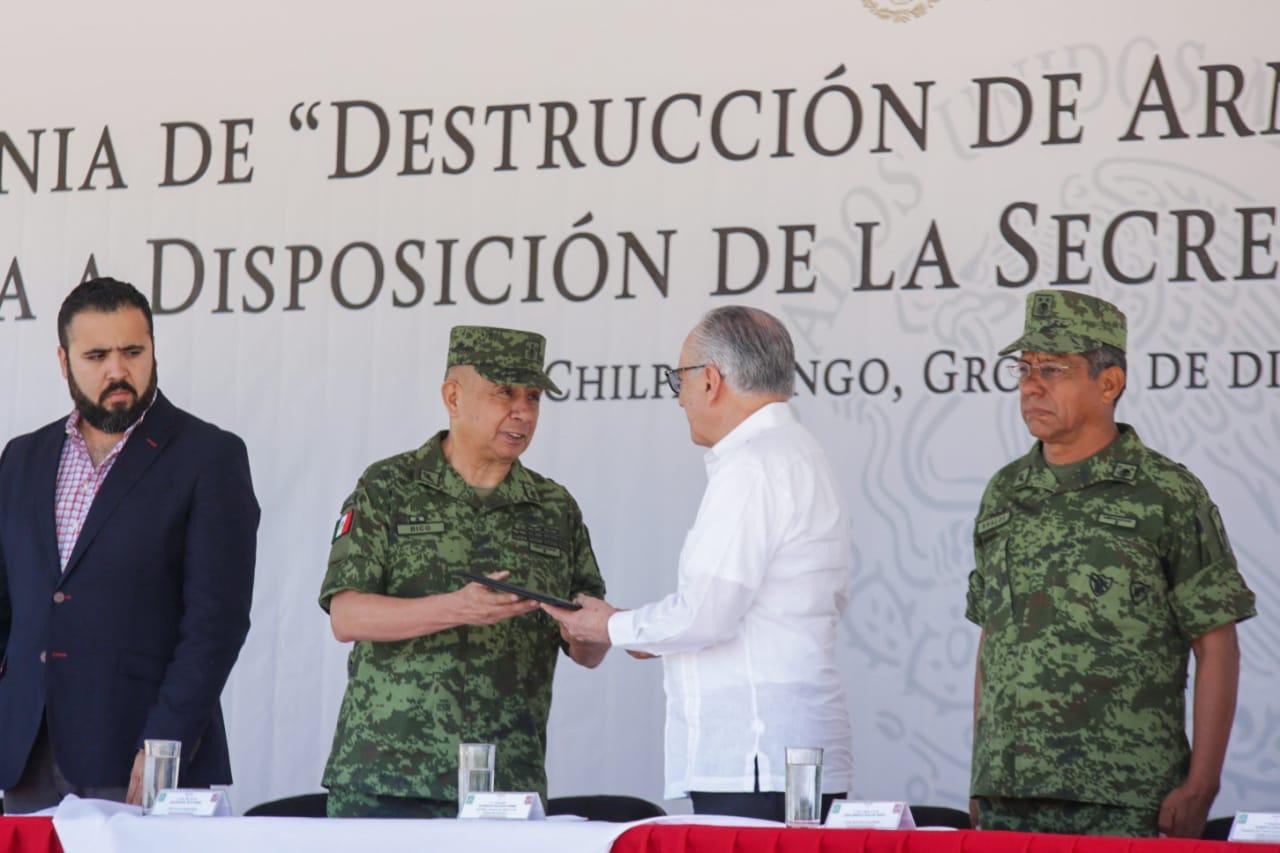 “La destrucción de armas significa paz, es lo que queremos en Guerrero”: Florencio Salazar
