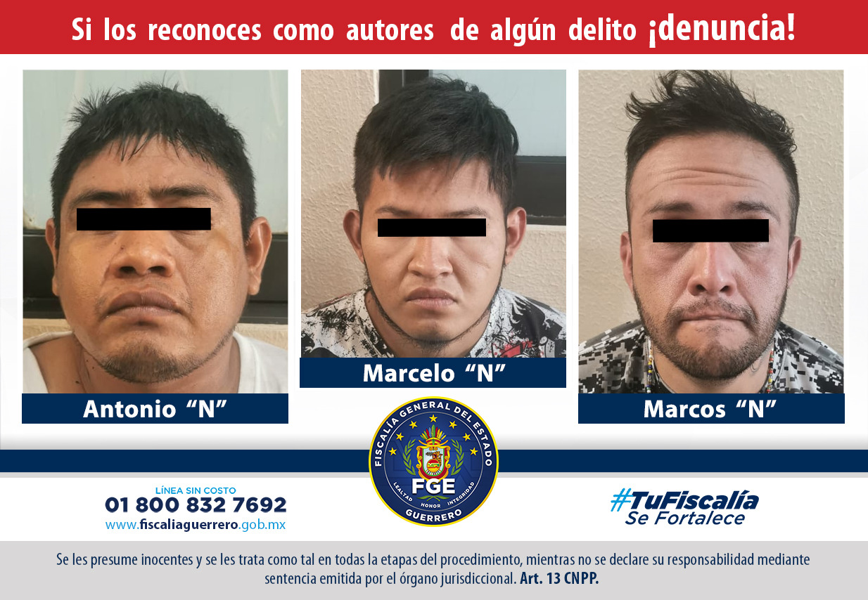 Detienen a 3 presuntos extorsionadores en avenida de Acapulco