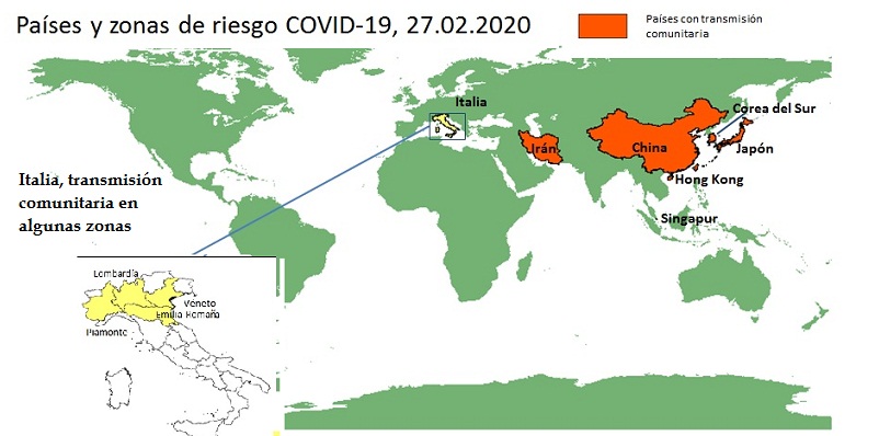 Son 6 países con transmisión comunitaria de coronavirus