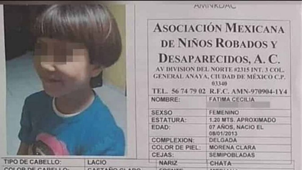 Identifican a Fátima, la niña torturada y asesinada en CDMX