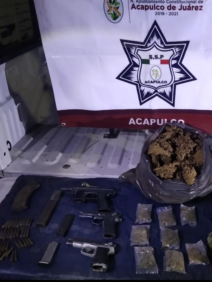 Capturan a 5 con armas y droga en plena Costera de Acapulco