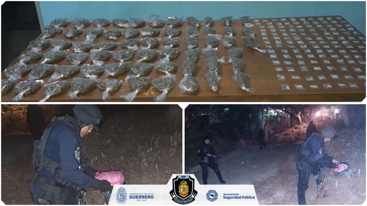 Policías repelen agresión a balazos y decomisan droga en Acapulco