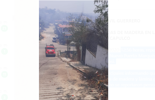Incendio deja 2 casas en perdida total en Acapulco