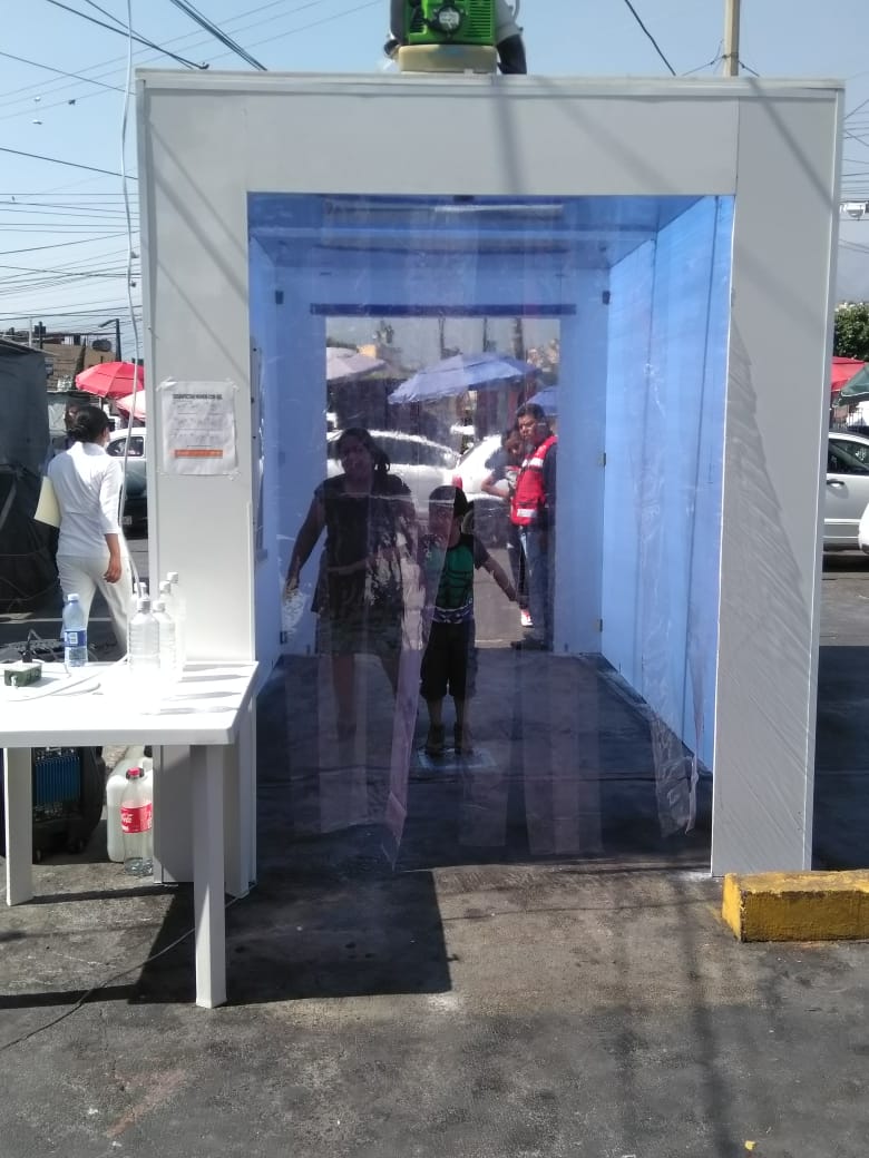 Instalan primer túnel sanitizante en Chilpancingo