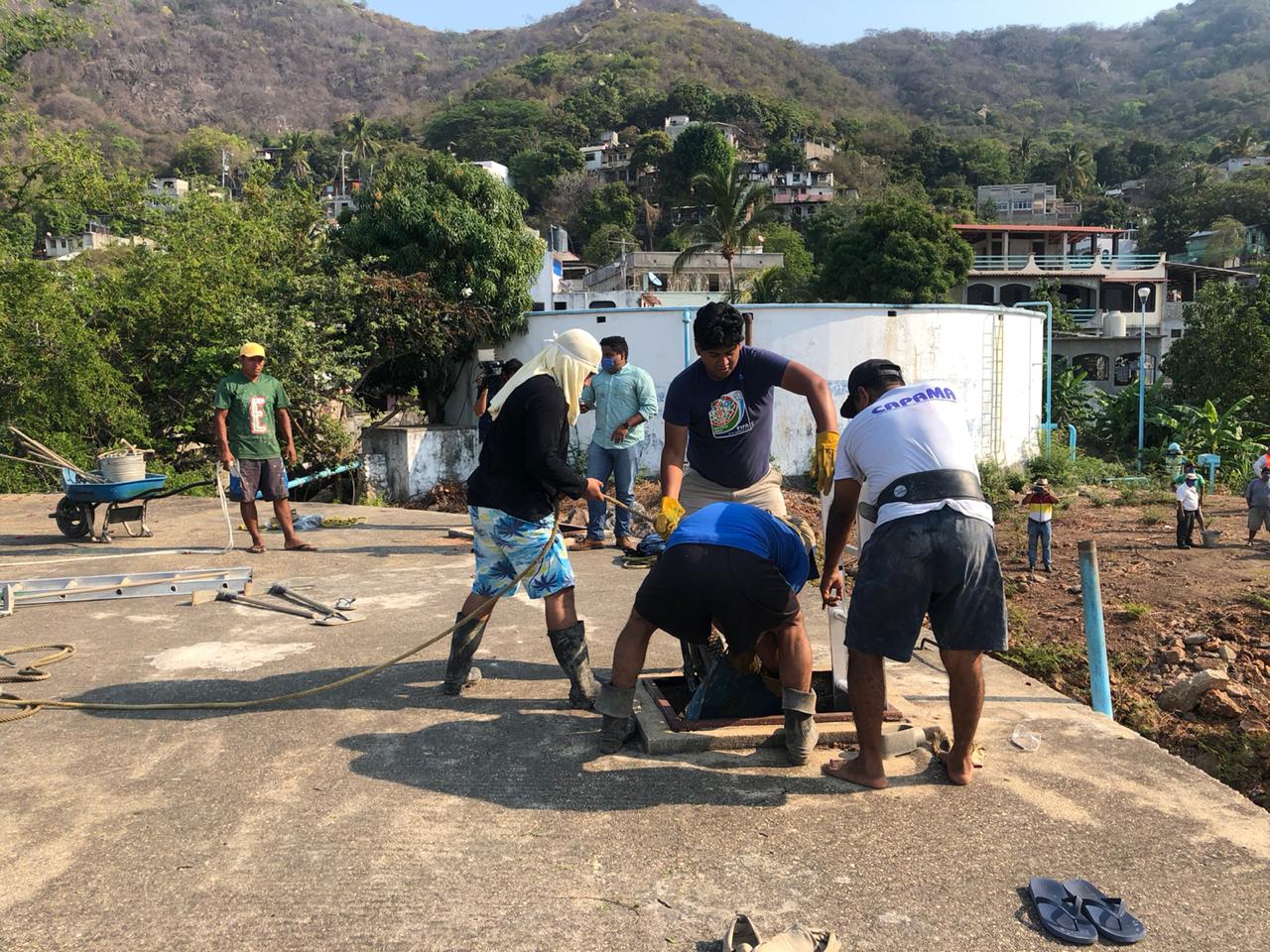 Después de 25 años limpia Capama tanque de almacenamiento de agua en Acapulco