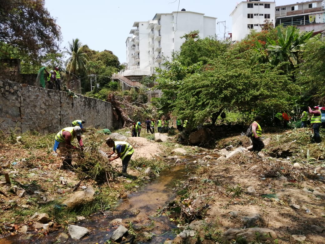 Al 90% la limpieza de canales pluviales en Acapulco