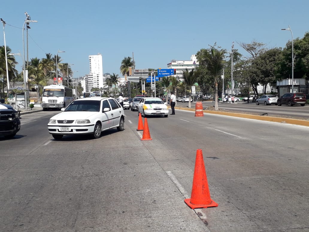 Mantienen operativos para reducir la movilidad en Acapulco