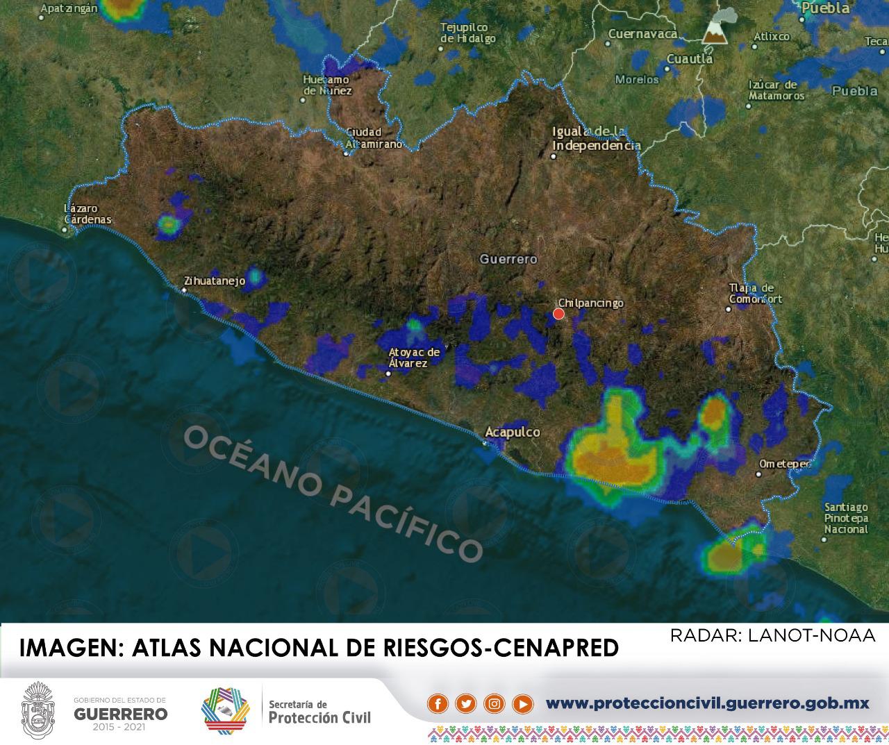 SPCGRO alerta de lluvias durante el fin de semana