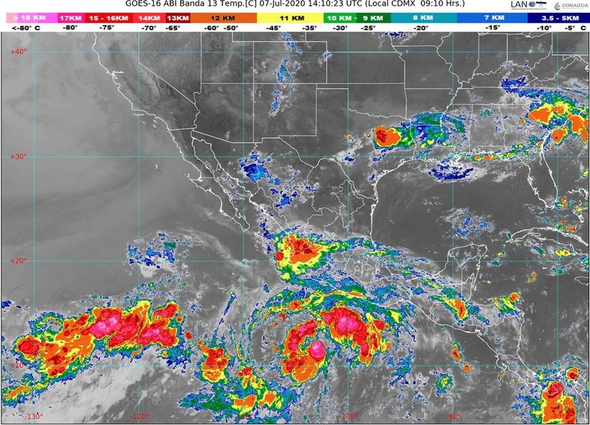 Lloverá toda la noche y madrugada del miércoles