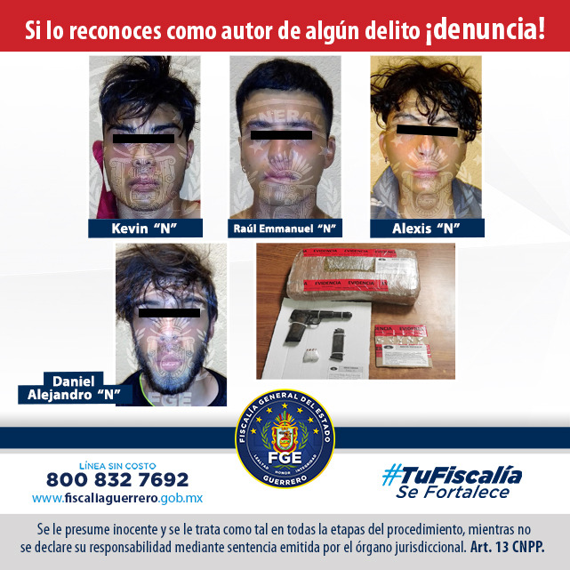 FGE manda a proceso a presuntos delincuentes que opera en Acapulco