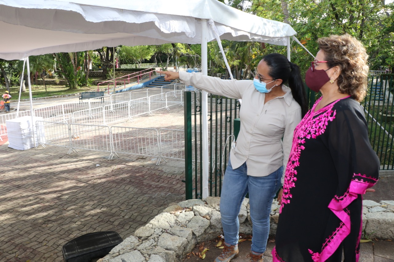 Supervisa Adela Román trabajos de mejoramiento en la zona turística