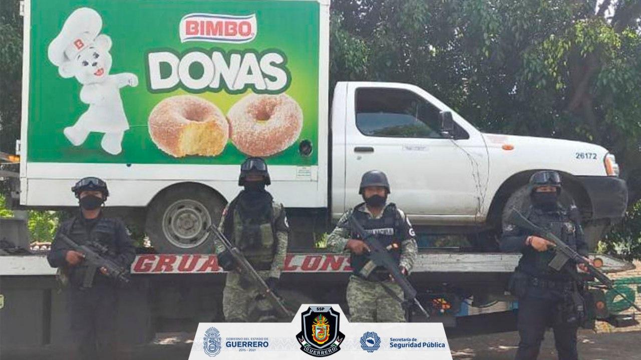 Recupera Policía Estatal y Guardia Nacional camioneta de Bimbo en Leonardo Bravo