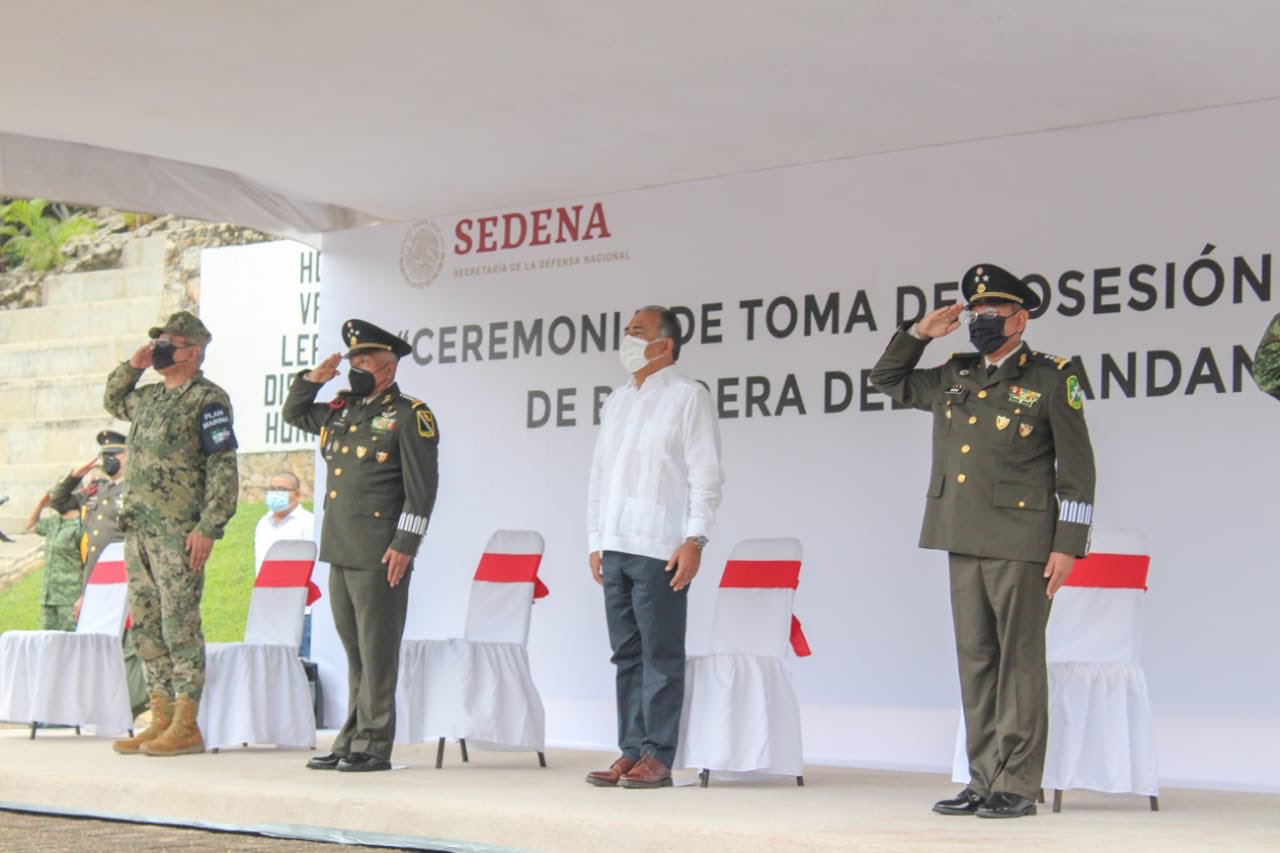 Astudillo toma protesta a comandante de la IX Región Militar