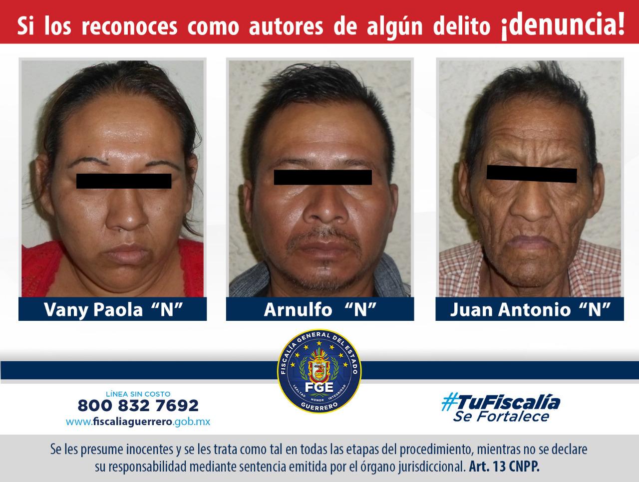 FGE obtiene sentencia de 53 años para tres secuestradores