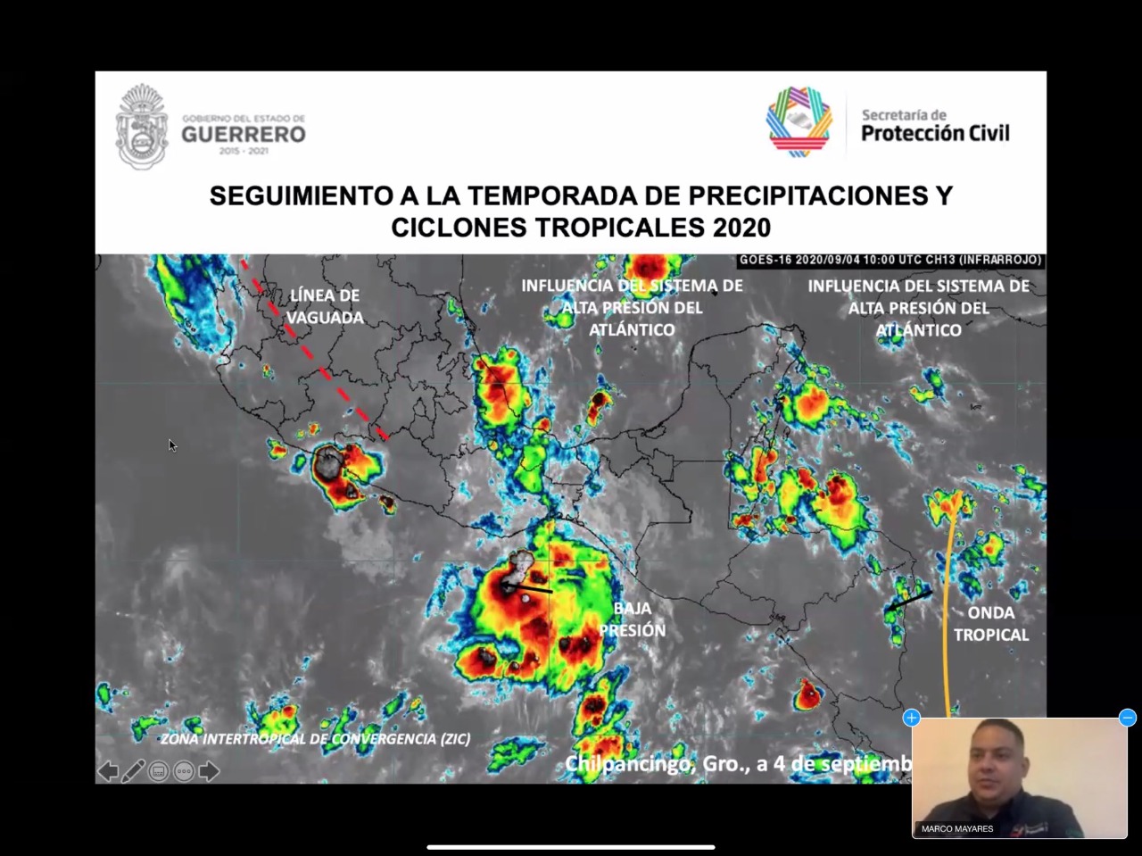 Alta probabilidad de lluvias en Guerrero para las próximas horas