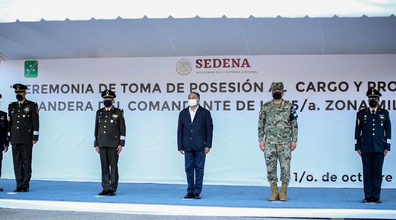 Astudillo da la bienvenida al General de brigada D.E.M. Miguel Ángel Aguirre Lara como nuevo comandante
