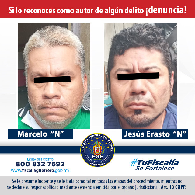 FGE logra proceso en contra de dos homicidas en Iguala