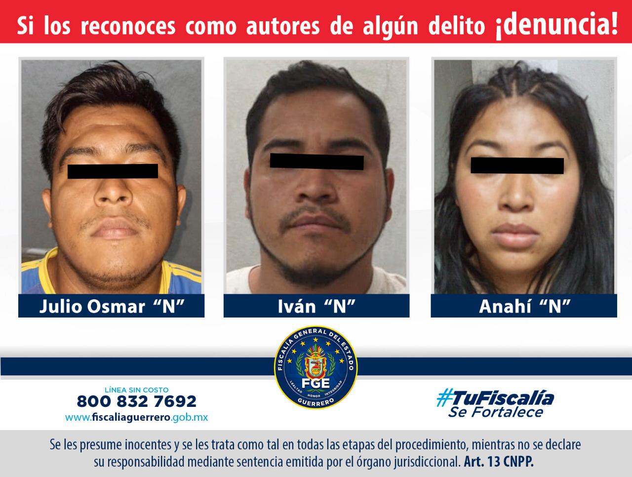 FGE obtuvo prisión preventiva en contra 3 secuestradores en Taxco