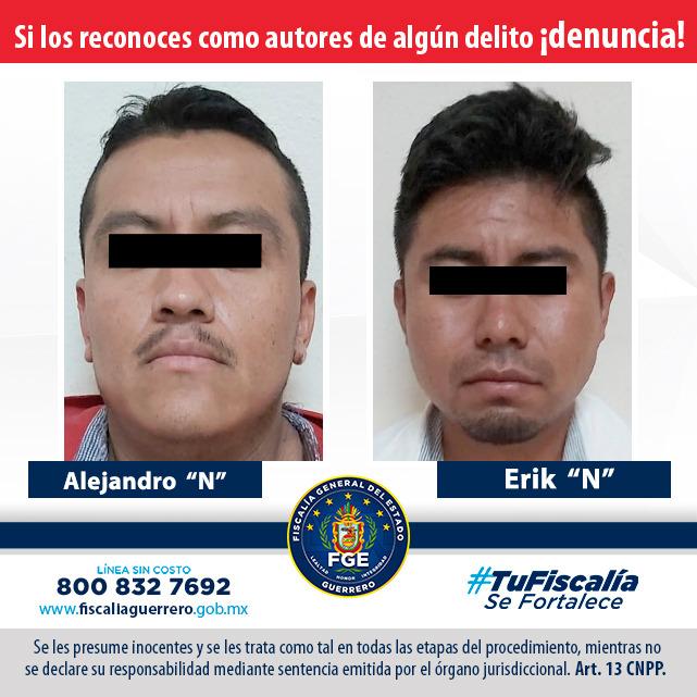 FGE captura en flagrancia a dos secuestradores