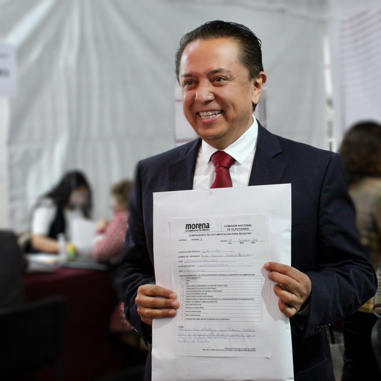 Va Pablo Sandoval por candidatura de Morena a la gubernatura de Guerrero