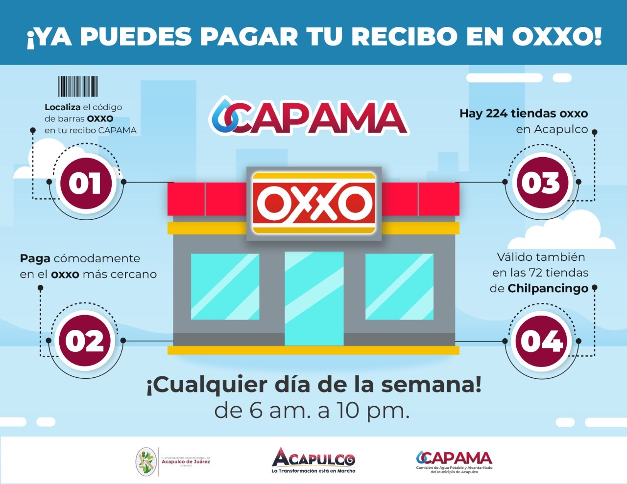Colaboran Capama y tiendas Oxxo para facilitar pago de recibos
