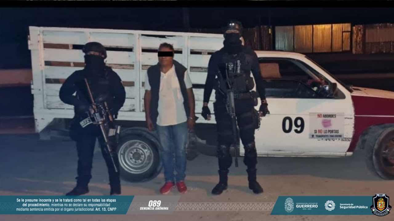 Detiene la Policía Estatal a un hombre con presunta droga en el Chilpancingo