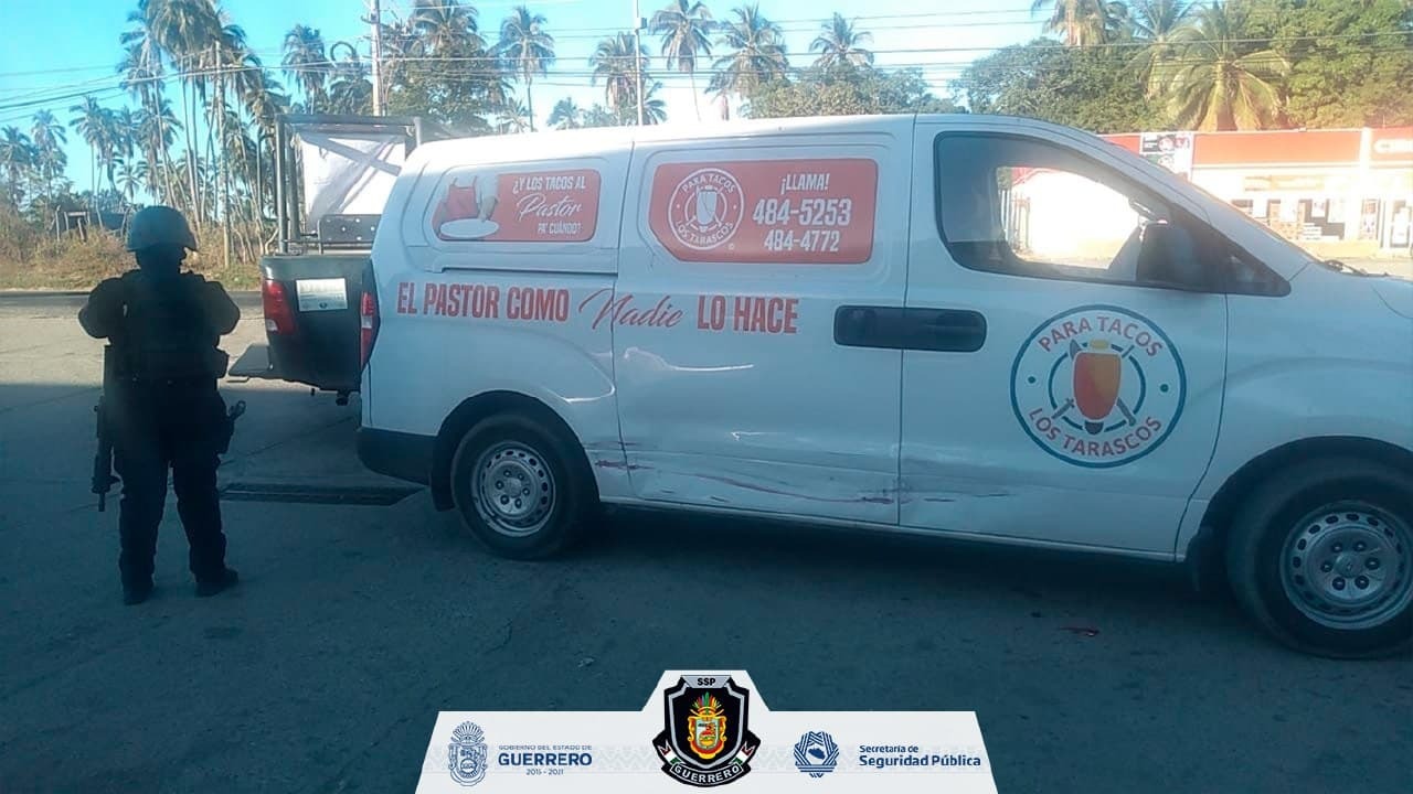 Recupera la Policía Estatal un transporte de Tacos robado en Acapulco