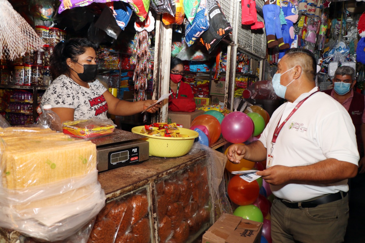 Intensifican recorridos de concientización en el Mercado Central de Acapulco
