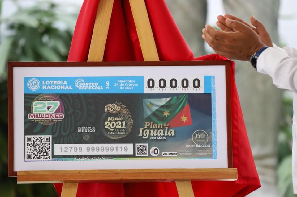 Billete de lotería nacional es del Plan de Iguala Billete de lotería nacional es del Plan de Iguala