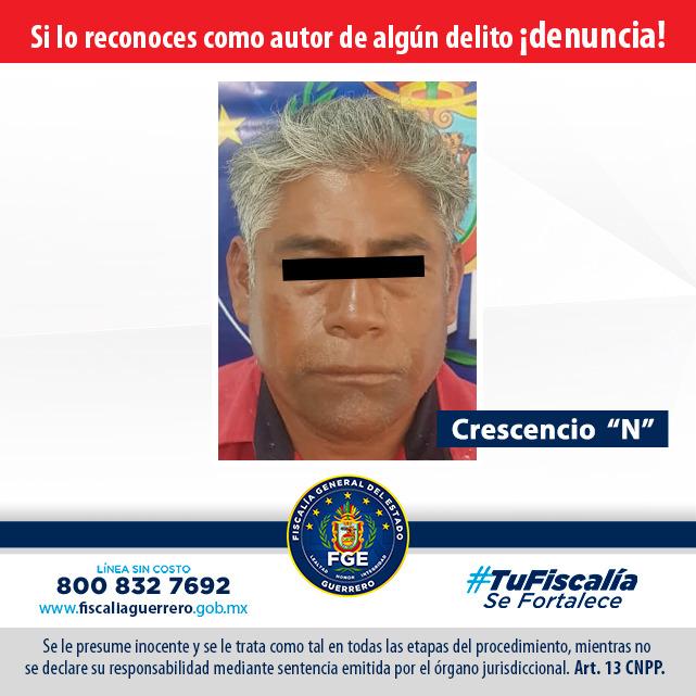 FGE detiene a violador de menor en Chilpancingo