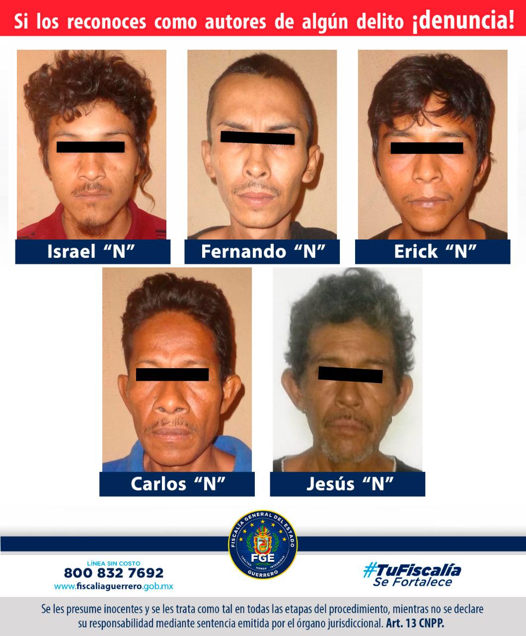 FGE obtiene prisión de 13 años para 5 homicidas en Acapulco